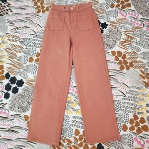 *SOLD* Madewell Emmett 2.0 Wide Leg Crop Pants in Dusky Pink
